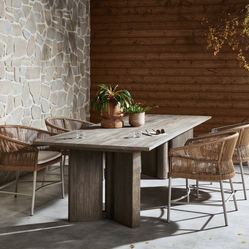 Huxley Outdoor Dining Table 110" 241148-001 staged view 