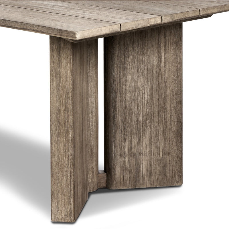 Huxley Outdoor Dining Table 110" 241148-001 view of legs 