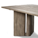 Four Hands Huxley Outdoor Dining Table 110" leg and tabletop view 