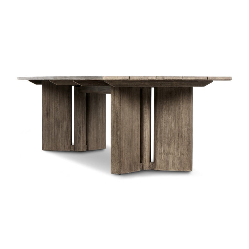 Huxley Outdoor Dining Table 110" 241148-001 angled side view 