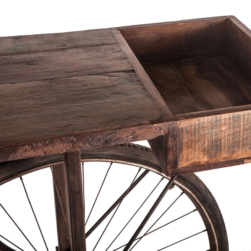 HTD Industrial Teak Bicycle Console Table - Walnut – Artesanos Design ...