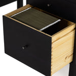 Isador Executive Desk Black Wash Poplar Open Drawer 239731-002
