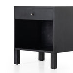 Isador Nightstand Black Wash Poplar Low Angled Detail Four Hands