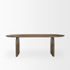 Mercana Isla Oval Dining Table Dark Brown Front Facing View 70559-AB