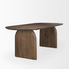 Mercana Isla Oval Dining Table Dark Brown Angled View 70559-AB