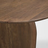 Mercana Isla Oval Dining Table Dark Brown Rounded Tabletop