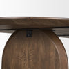 Mercana Isla Oval Dining Table Dark Brown Rounded Base 70559-AB