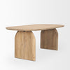 Mercana Isla Dining Table angled side leg view 