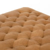 Isle Ottoman Palermo Butterscotch Top Grain Leather Tufting Detail Four Hands