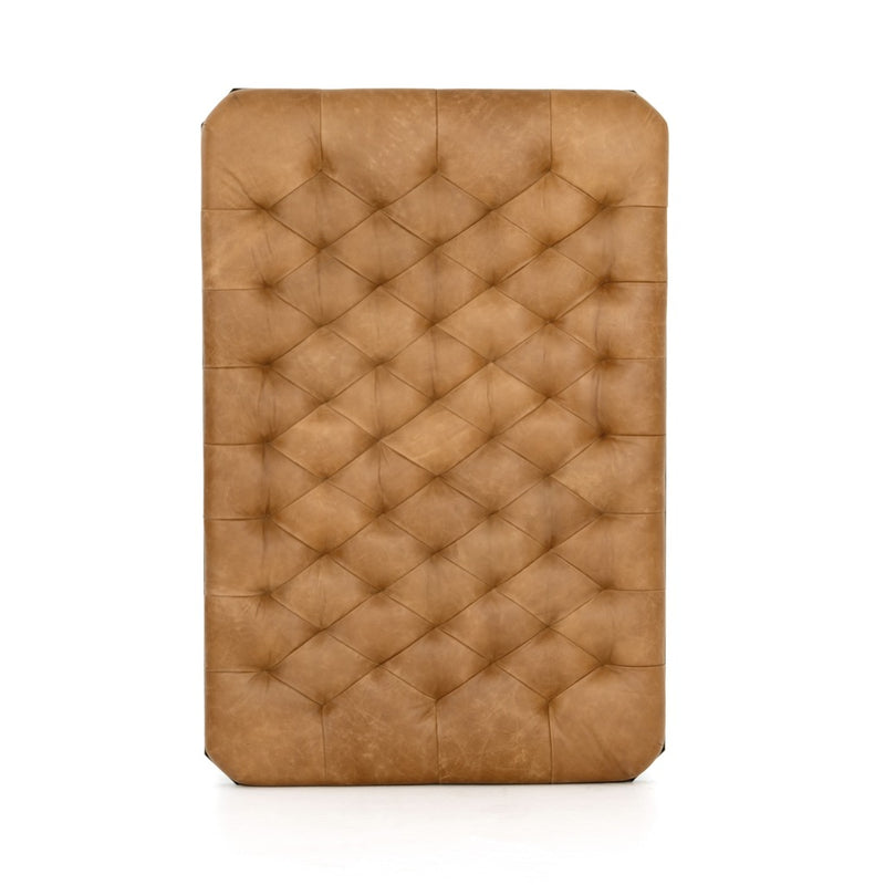 Isle Ottoman Palermo Butterscotch Top View Four Hands