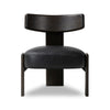 Issa Chair Carson Black Front View Four Hands