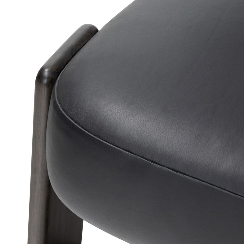 Issa Chair Carson Black Seat Corner Detail 241145-001