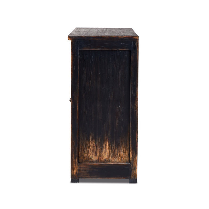Van Thiel It Takes an Hour Sideboard Distressed Black Side View Four Hands