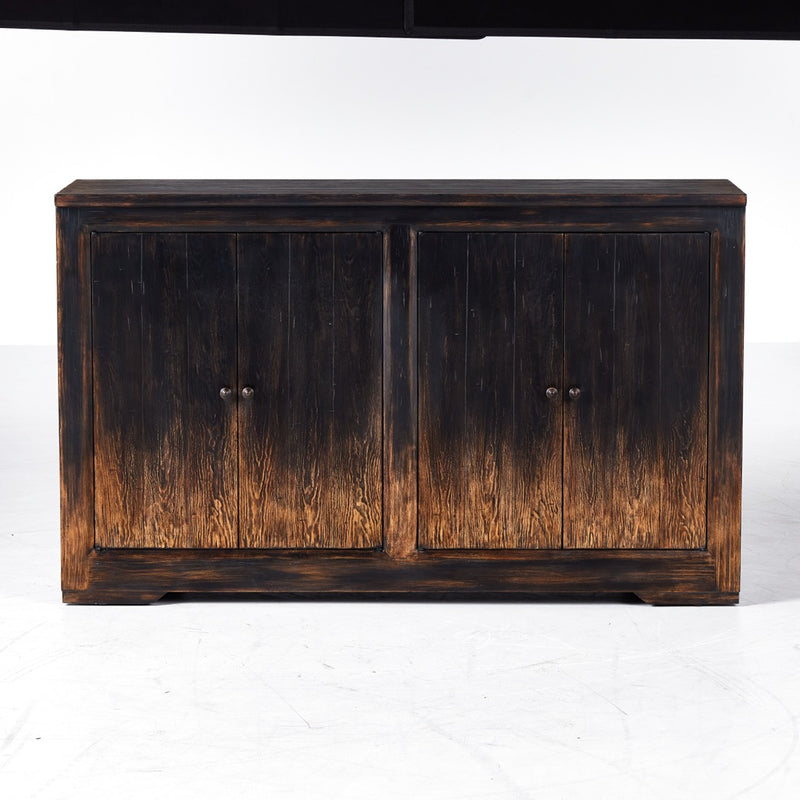 Van Thiel It Takes an Hour Sideboard Distressed Black Front Facing View 237665-001