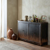 Van Thiel It Takes an Hour Sideboard Distressed Black Staged View Four Hands