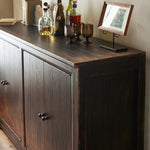 Van Thiel It Takes an Hour Sideboard Distressed Black Staged View Angled 237665-001