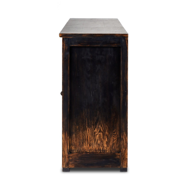 Four Hands It Takes an Hour Sideboard Distressed Black Side View