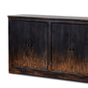 It Takes an Hour Sideboard Distressed Black Angled View Front Panel Doors 242172-001