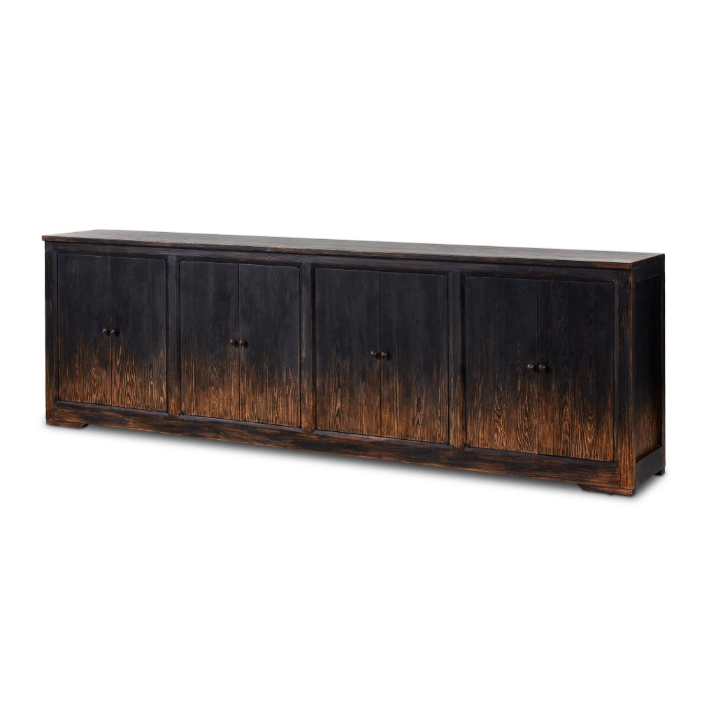 It Takes an Hour Sideboard Distressed Black Angled View 242172-001