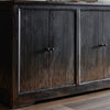 It Takes an Hour Sideboard Distressed Black Angled Front Doors Staged View 242172-001