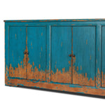 It Takes an Hour Sideboard Distressed Blue Angled Front Panel View 242172-002