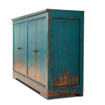 It Takes an Hour Sideboard Distressed Blue Angled View 237665-002
