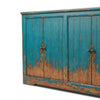 It Takes an Hour Sideboard Distressed Blue Angled Front Panel Doors Four Hands