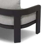 Four Hands Jackson Outdoor Metal Sofa rounded back view