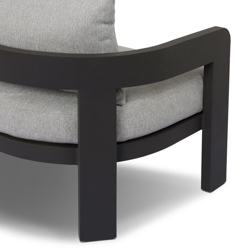 Four Hands Jackson Outdoor Metal Sofa rounded back view