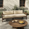 Four Hands Jackson Outdoor Sofa staged front facing view