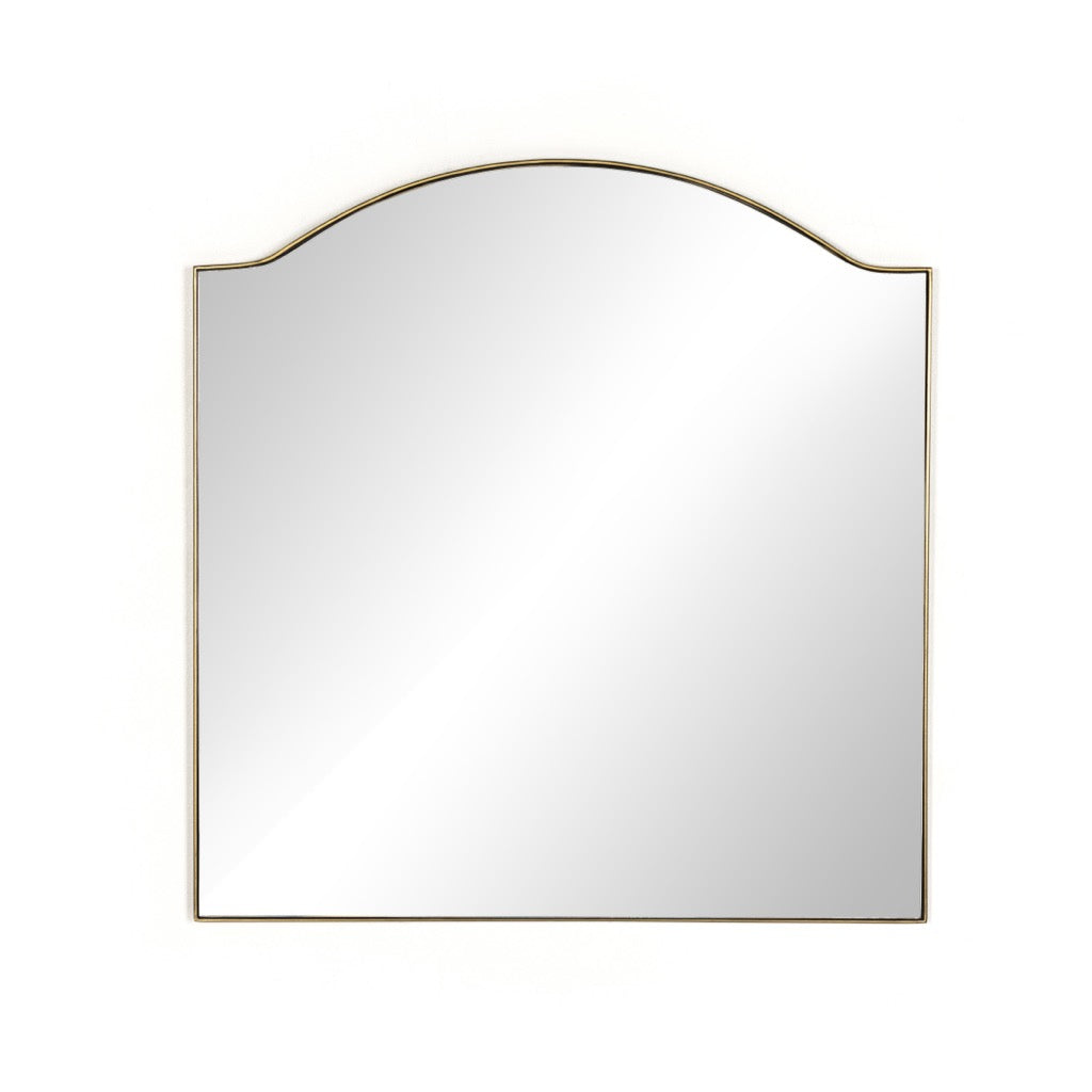 Jacques Mirror Antique Brass Front Facing View 228735-002