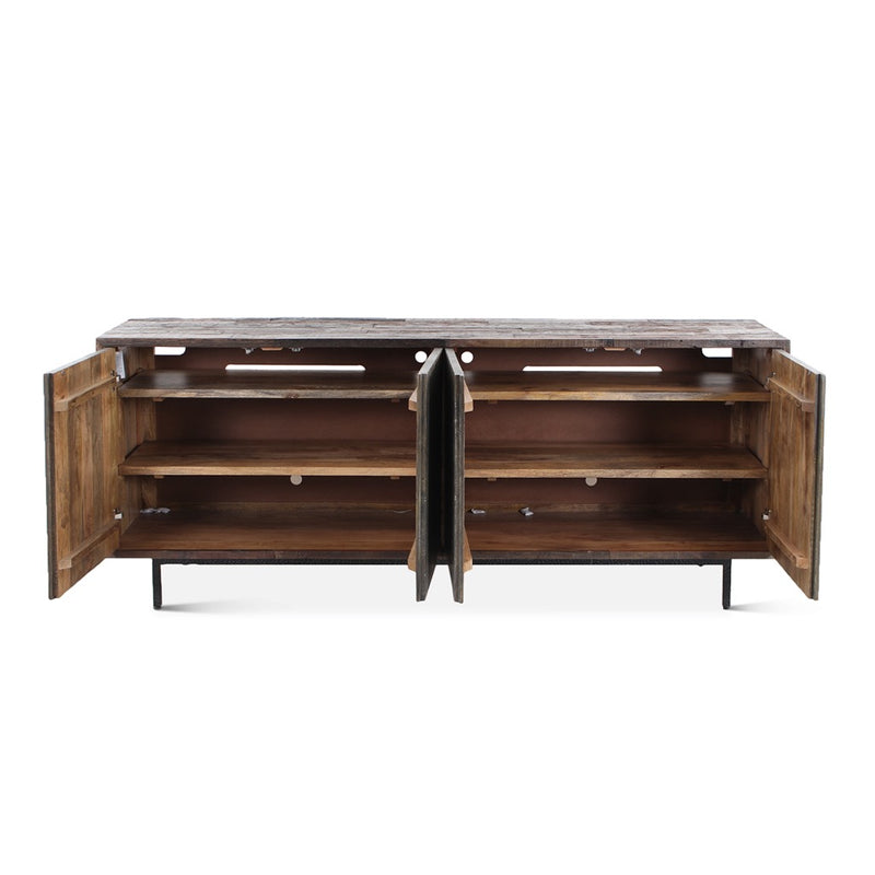 HTD Jaipur Reclaimed Sideboard front open door view 
