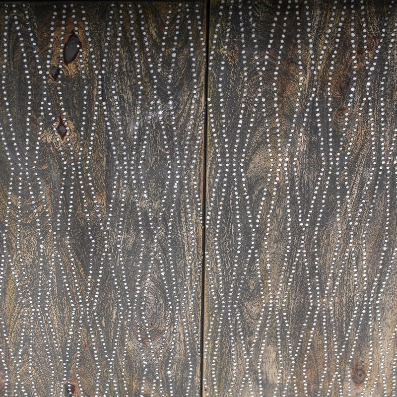 HTD Jaipur Reclaimed Sideboard carved drawer fronts