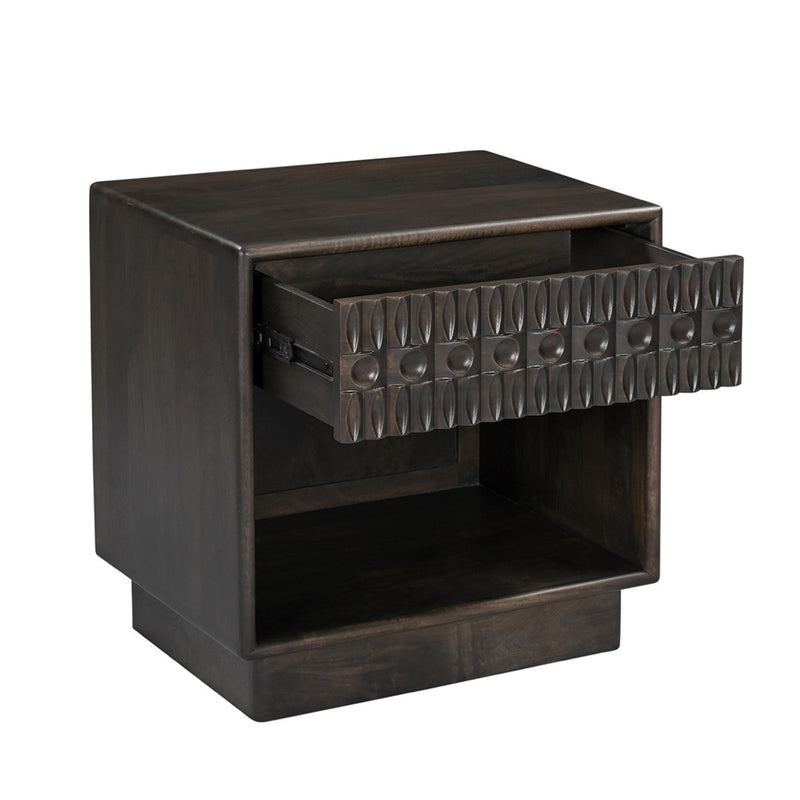 Jakarta Nightstand FJK-NC26DJ angled open drawer view 