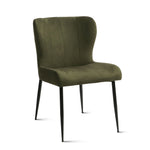 Jennifer Green Suede Dining Chair Angled View Home Trends & Design