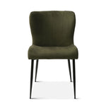 Jennifer Green Suede Dining Chair Front Facing View G201-JEN-259-M5

