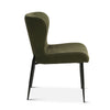 Jennifer Green Suede Dining Chair Side View Home Trends & Design