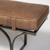 Jessie Bench - Brown Leather