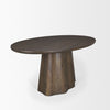 Mercana Jovani Oval Dining Table angled side view 