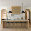 Mercana Karina Dome Pendant Light staged kitchen island view 