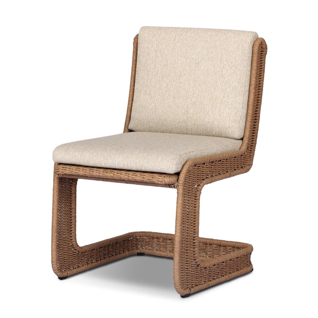 Four Hands Katrine Outdoor Dining Chair angled view 