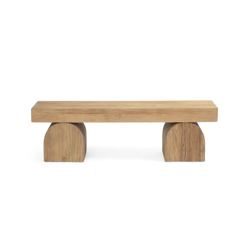Keane Bench Natural Elm Front Facing View 109345-002