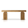 Four Hands Keane Console Table Natural Elm Front Facing View