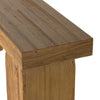Keane Console Table Natural Elm Top Right Corner Detail Four Hands
