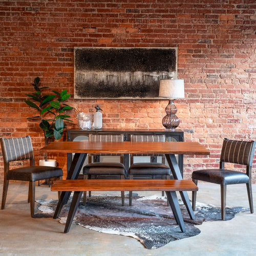 Kennedy 68" Dining Table FKN-DT68WN staged view 