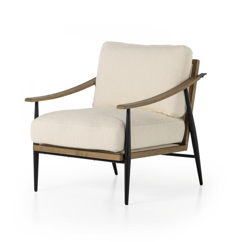 Kennedy Chair Kerby Ivory Angled View 100970-002