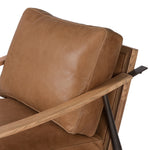 Kennedy Chair Palermo Cognac Top Grain Leather Back Cushion Four Hands