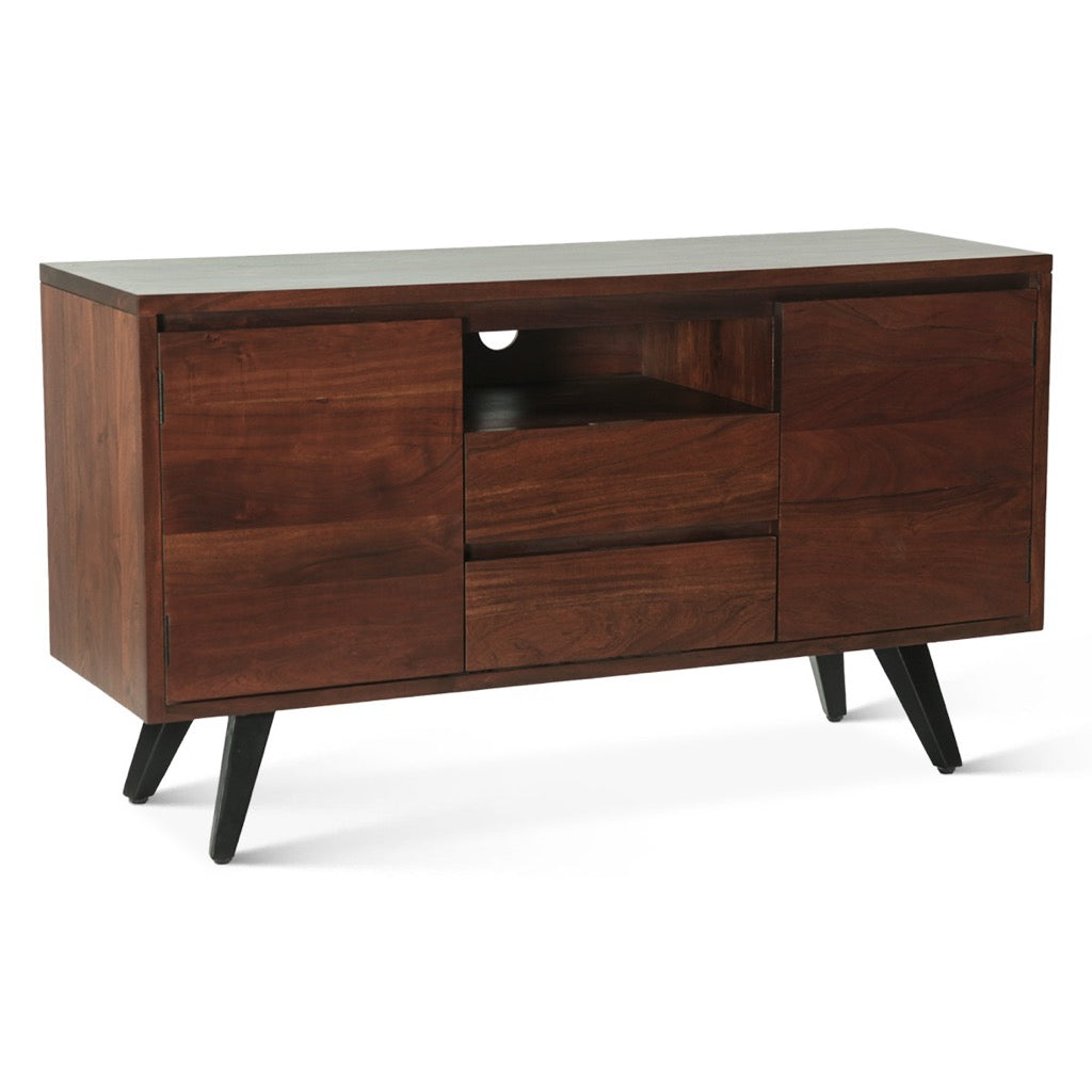HTD Kennedy 54" Media Cabinet angled view 