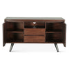 HTD Kennedy Media Cabinet front open door view 