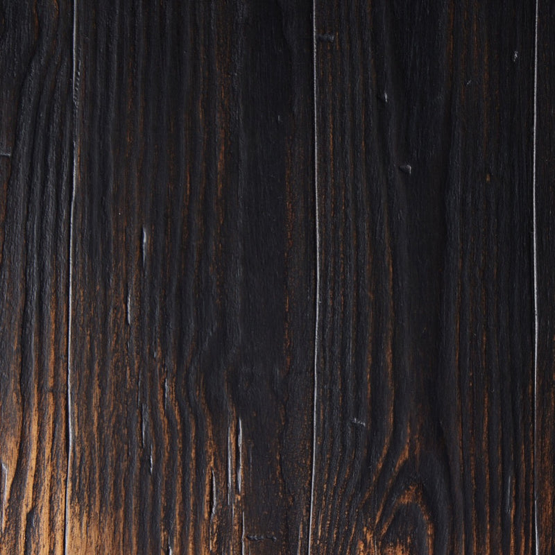 Kickapoo River Cricket Table by Van Thiel Distressed Black Pine Veneer Detail 238730-002